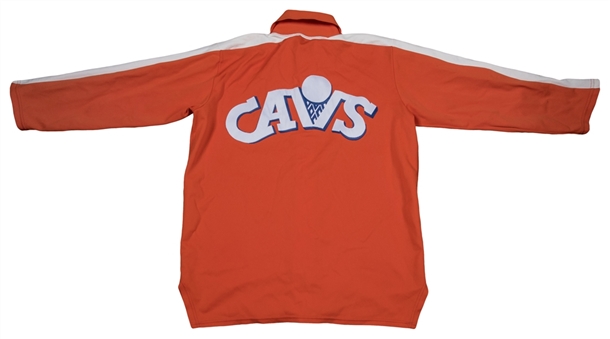 1983-86 World B. Free Game Worn Cleveland Cavaliers Long Sleeve Orange Warm-Up Jacket (Free LOA)